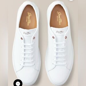 Good Man Brand Edge Lo-Top Sneaker, White Napa Leather, Men’s size 12